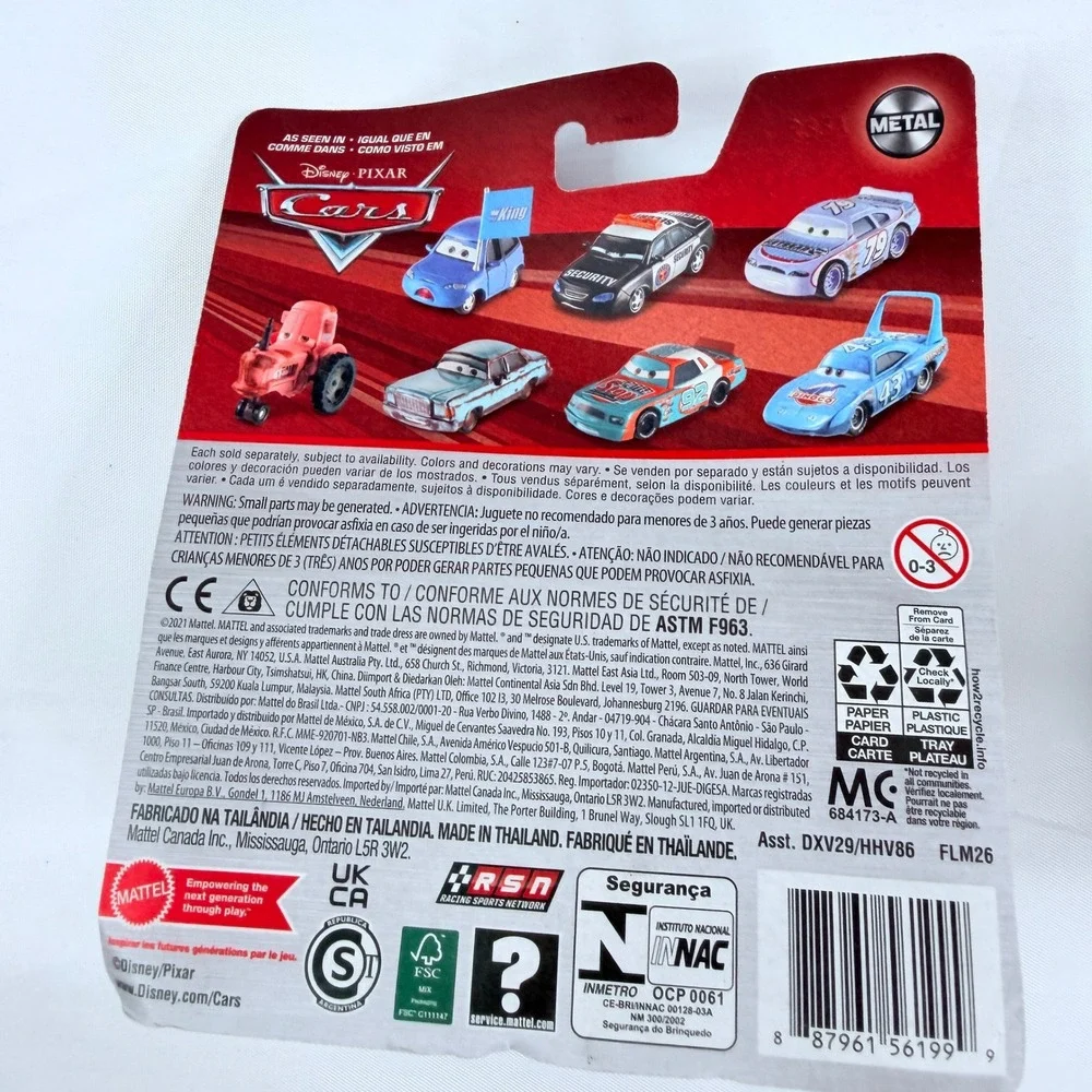 Disney Pixar Cars Lightning McQueen Mattel Metal Diecast Red Race Car FLM26